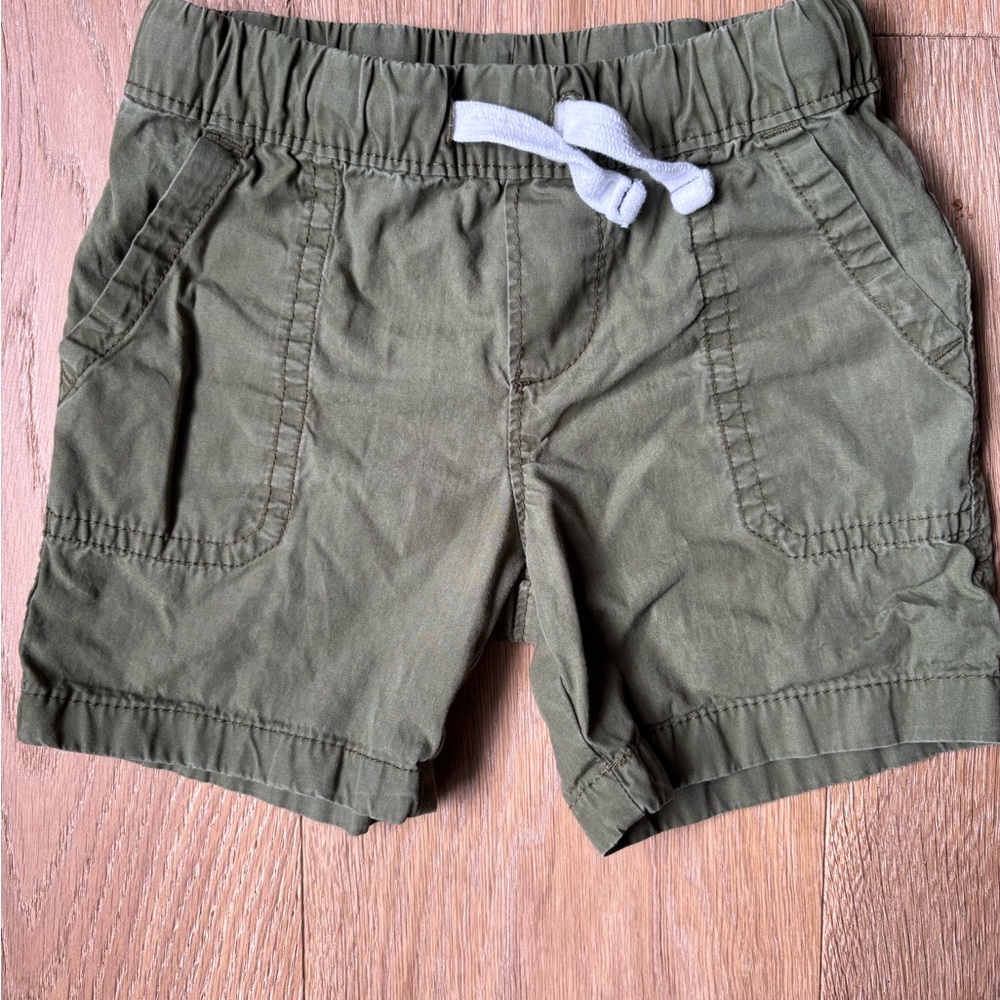 Carter's Olive Green Shorts with Gray Accent
